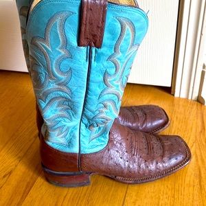 Justin Womens  Bent Rail Ostrich Boots 9 B